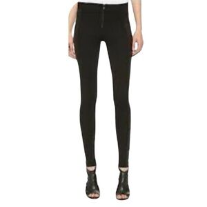 NWT Alice + Olivia Soft Leather Suede Black Leggings Pants Size 2 Sexy Party